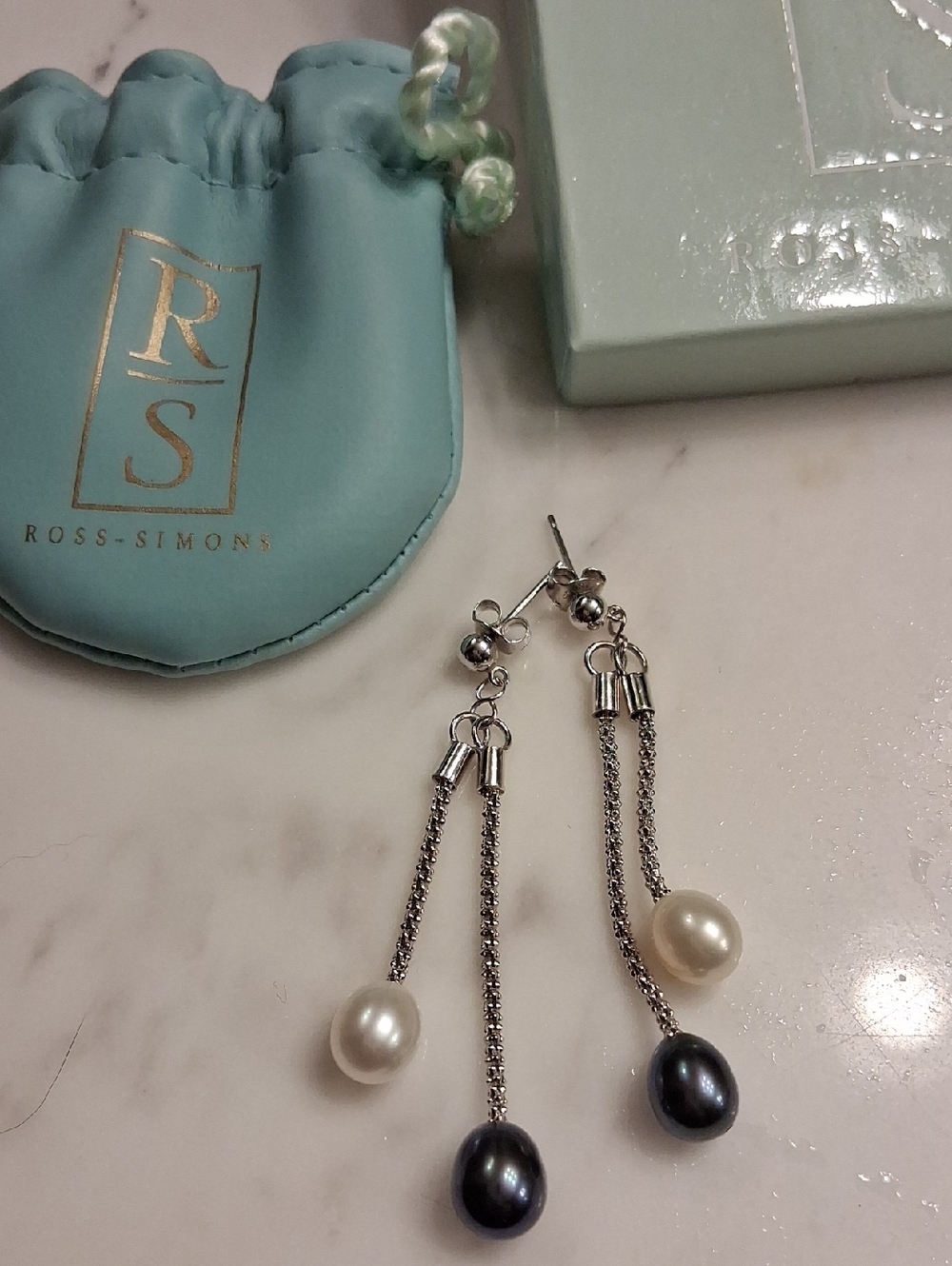 Pearl Drop Earrings - Picture 3 of 3